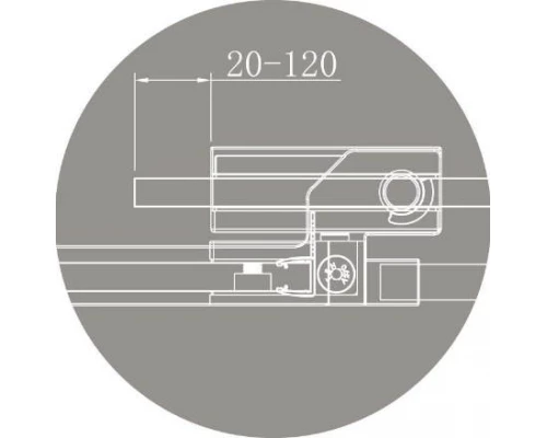 Душевой уголок Cezares SLIDER-AH-1-80/90-90-C-Cr, 90 х 80 см (с возможностью регулировки)