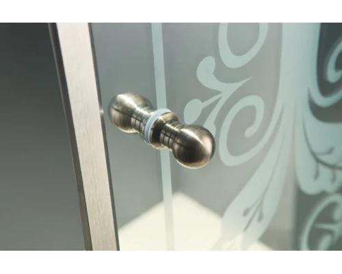 Душевой уголок Cezares GIUBILEO-R-2-90-SCORREVOLE-C-G, 90 х 90 х 195 см, стекло матовое узорчатое