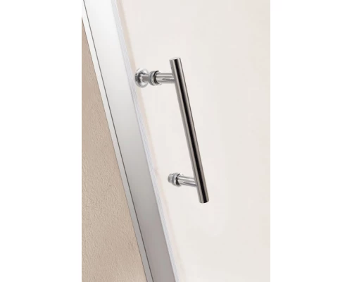 Душевой уголок Cezares 120 х 100 см, профиль хром, стекло прозрачное, ECO-O-RH-2-120/100-C-Cr