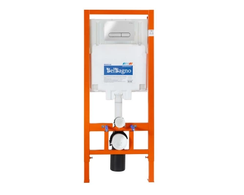 Инсталляция BelBagno для подвесного унитаза BB002-80, клавиша хром BB005-PR-CHROME