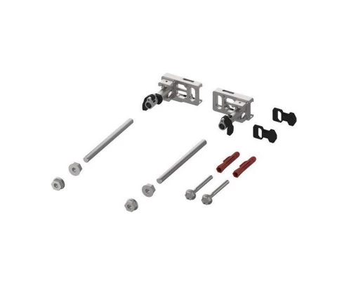 Инсталляция TECE TECEprofil UNI 2.0 для подвесного унитаза, 9300302 с крепежом и шумоизоляцией и клавишей в цвете черный матовый