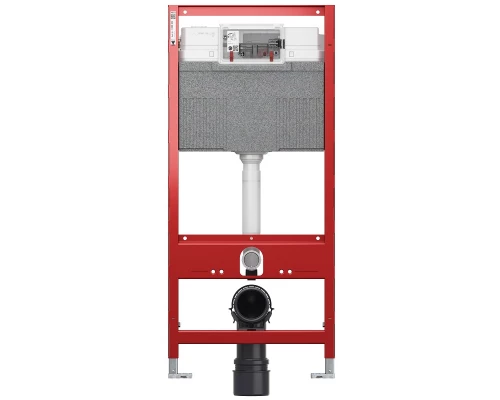 Инсталляция TECE TECEprofil UNI 2.0 для подвесного унитаза, 9300302 с крепежом и шумоизоляцией и клавишей в цвете черный матовый