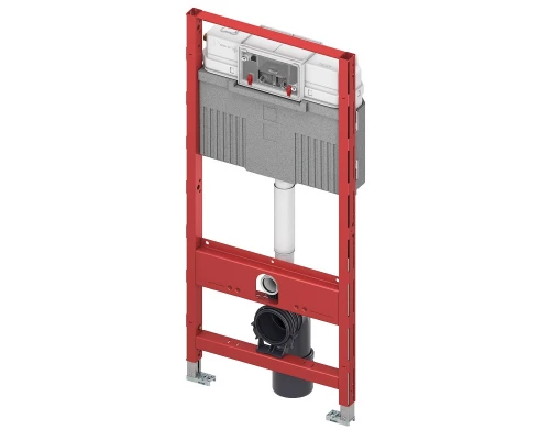 Инсталляция TECE TECEprofil UNI 2.0 для подвесного унитаза, 9300302 с крепежом и шумоизоляцией и клавишей в цвете черный матовый