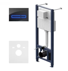 Инсталляция Am.Pm Pro для подвесного унитаза с сенсорной клавишей Touchless Pro стекло, черный, I012704.50A38