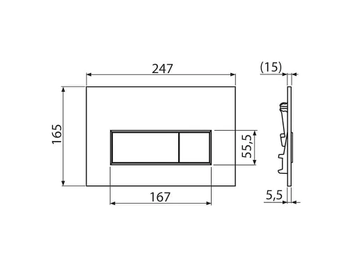 Комплект AlcaPlast SET 4 в 1: инсталляция, звукоизоляция, крепления, клавиша M571 хром глянец, AM101/1120-4:1 RU M571-0001