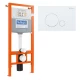 Инсталляция BelBagno для подвесного унитаза BB001-120, клавиша белая BB014-SR-BIANCO