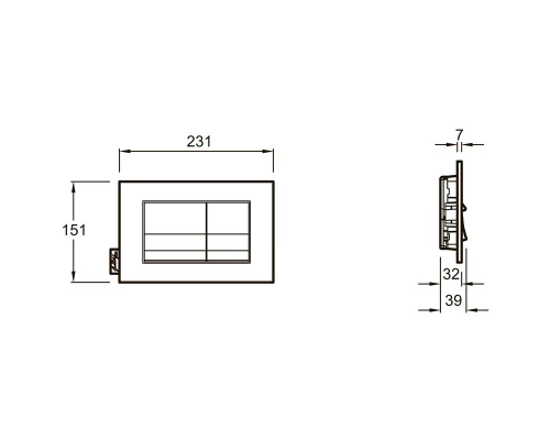 Клавиша смыва Jacob Delafon E20858-BGG, золото, глянец
