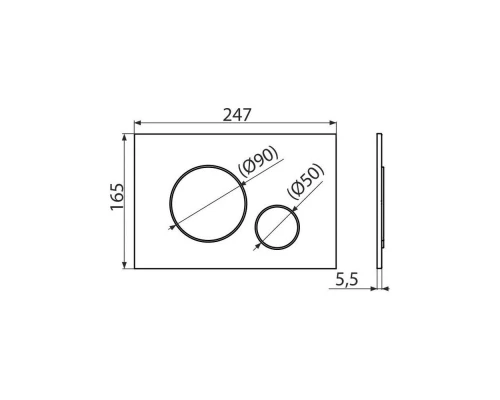 Клавиша смыва AlcaPlast Thin, хром глянцевый, M67X