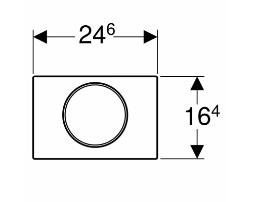 Смывная клавиша GEBERIT Sigma 10 115.758.JT.5 (не оставляет отпечатков пальцев)