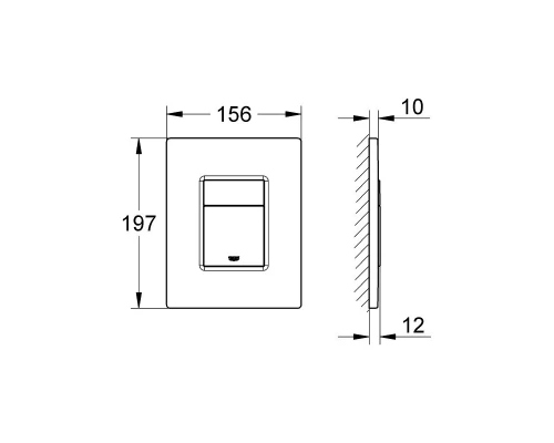 Кнопка смыва Grohe Skate Cosmopolitan, матовый хром, 38732P00