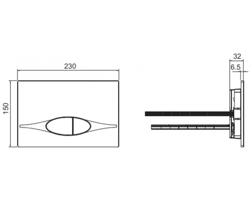 Панель двойного смыва Jacob Delafon, цвет белый, E29026-01R