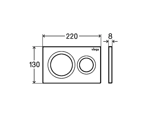 Кнопка смыва Viega Prevista Visign for Style 20 Модель 8610.1, хром, 773779
