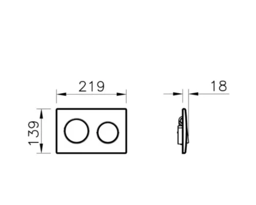 Клавиша смыва Vitra Uno механическая, хром глянцевый, 730-0280EXP