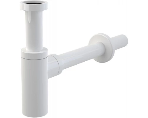Сифон для раковины AlcaPlast A400B DN32 Design цельнометаллический, цвет - белый