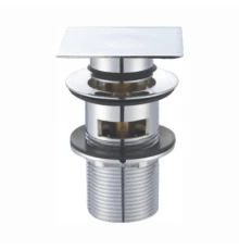 Донный клапан BelBagno, с переливом, хром, BB-PCU-07-CRM