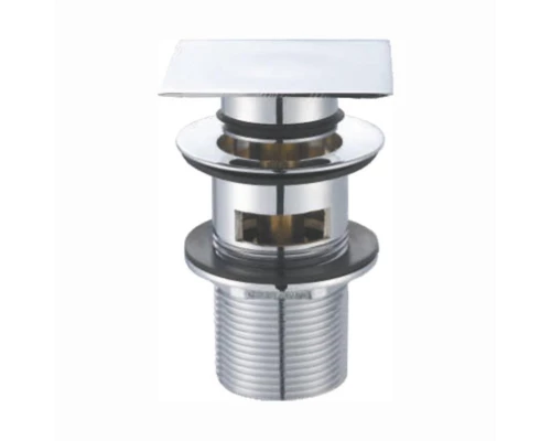 Донный клапан BelBagno, с переливом, хром, BB-PCU-07-CRM