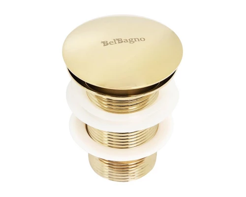 Донный клапан BelBagno, без перелива, золото, BB-SC-ORO