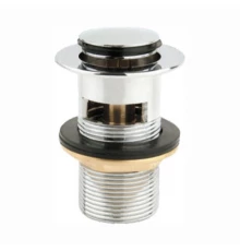 Донный клапан BelBagno, с переливом, хром, BB-PCU-06-CRM