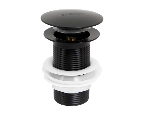 Донный клапан BelBagno, черный матовый, без перелива, BB-SC-NERO