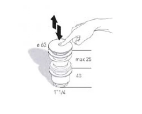 Донный клапан Migliore 17953, без перелива, хром, 