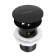 Донный клапан BelBagno, с переливом, черный матовый, BB-SAT-NERO
