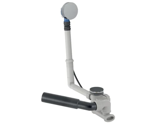 150.520.21.6 Слив-перелив Geberit, d52, длина 26 см, с декоративным комплектом: Глянцевый хром