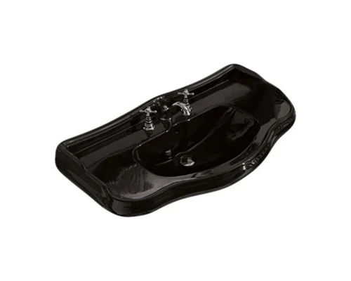 Ножка для консоли Kerasan Retro, цвет черный блестящий (для инсталляции необходимо 2 шт.), 108304 (1шт)