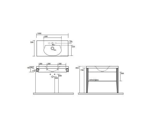 Ножки из дерева для раковины Kerasan Bentley 2 штуки, цвет темный ясень, 916947