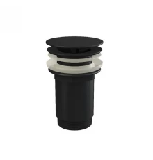 Донный клапан Ravak, для раковины без перелива, черный матовый, X01762