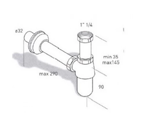 Сифон для раковины Migliore, бронза, 17915