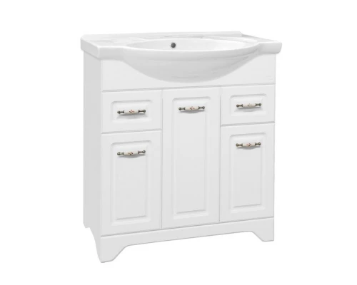 Тумба под раковину Style Line Олеандр-2 75 ЛС-00000048 Люкс, 75 см, напольная, белая