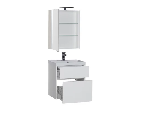 Тумба под раковину Aquanet Латина 60 (2 ящика) 00179934, цвет фасада белый