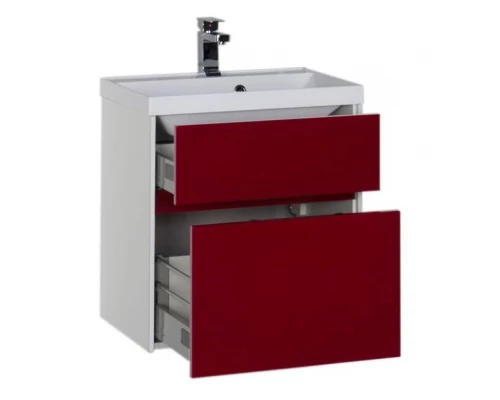 Тумба под раковину Aquanet Латина 60 (2 ящика) 00179934, цвет фасада белый