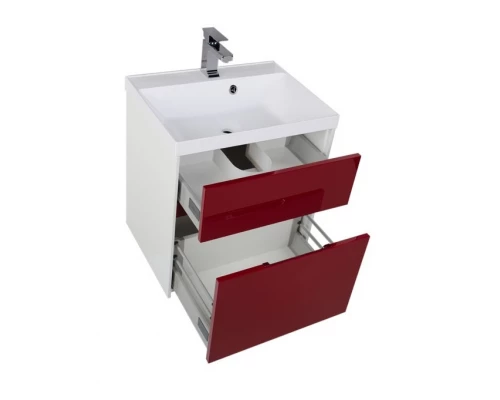 Тумба под раковину Aquanet Латина 60 (2 ящика) 00179934, цвет фасада белый