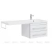 Тумба под раковину Aquanet Верона 58 подвесная 00176667, цвет белый