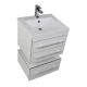 Тумба под раковину Aquanet Верона 58 подвесная 00176667, цвет белый