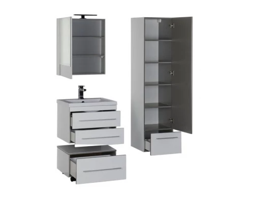 Тумба под раковину Aquanet Верона 58 подвесная 00176667, цвет белый