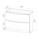 Тумба под раковину BelBagno Marino MARINO-1000-2C-PIA-BL-P, 100 х 44.5 х 80 см, Bianco Lucido - белый глянец