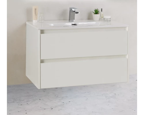 База под раковину BelBagno KRAFT 39-800/390-2C-SO-BO 80 cм подвесная с 2 ящиками, Bianco Opaco