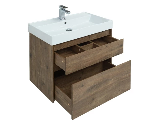 Тумба под раковину Aquanet Nova Lite 75, 2 ящика, дуб рустикальный (249515)