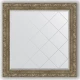 Зеркало с гравировкой в багетной раме Evoform Exclusive-G BY 4317 85 x 85 см, виньетка античная латунь