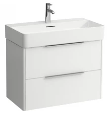 Тумба под раковину Laufen Base 75 см, подвесная, 2 ящика, белый матовый, 4.0235.2.110.260.1