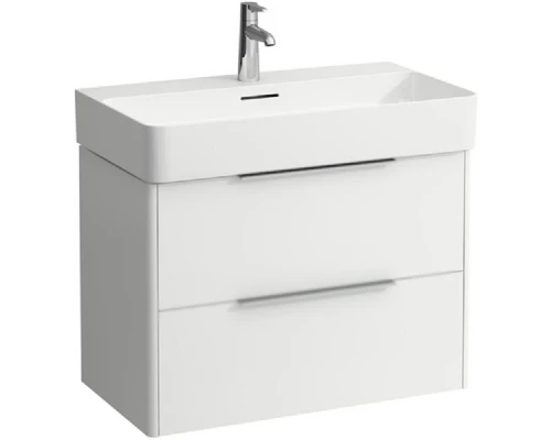 Тумба под раковину Laufen Base 75 см, подвесная, 2 ящика, белый матовый, 4.0235.2.110.260.1