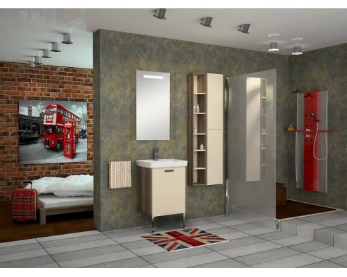 Шкаф двустворчатый Акватон Йорк, 1A171303YOAY0, белый/выбеленное дерево