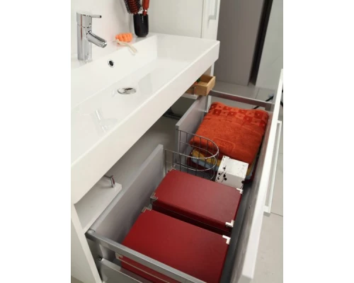 Тумба под раковину Акватон МАДРИД 120 М c 1 ящиком, 1A168701MA010, белый