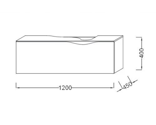 Тумба под раковину Jacob Delafon Stillness 120 см, EB2000-P6, подвесная, цвет - дуб