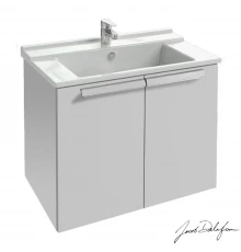 Тумба под раковину Jacob Delafon Struktura 80 см, EB1281-N18, белый блестящий, 2 двери