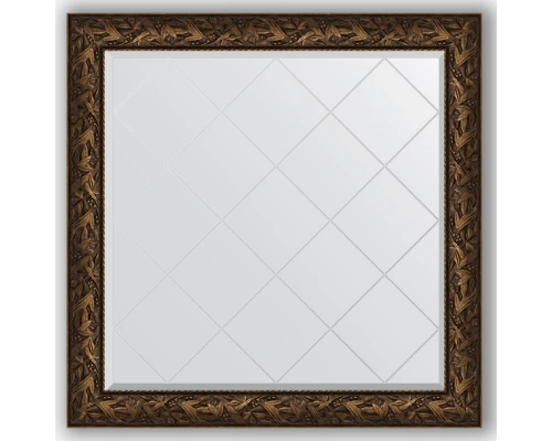 Зеркало с гравировкой в багетной раме Evoform Exclusive-G BY 4459 109 x 109 см, византия бронза