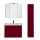 Тумба под раковину Aquanet Латина 90 00179932, цвет фасада бордо