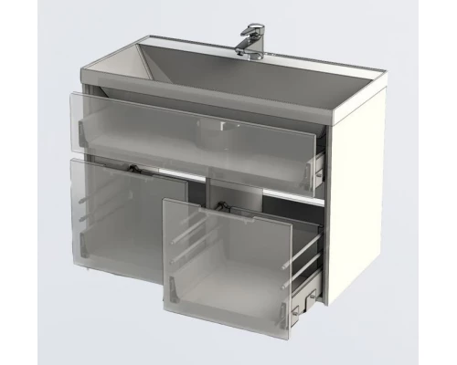 Тумба под раковину Aquanet Латина 90 00179932, цвет фасада бордо